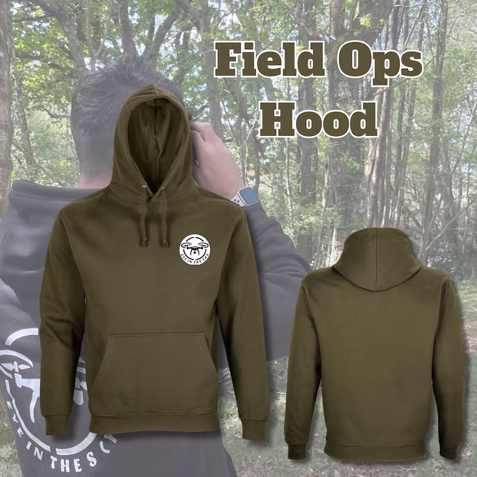 The Field Ops Hood drop-shoulder hoodie with Eye In The Sky logo